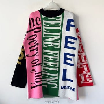 MSGM 자카드 로고 니트 스웨터 [새상품]