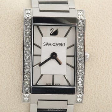 스와로브스키 SWAROVSKI 화이트 다이얼 크리스탈 인덱스 쿼츠