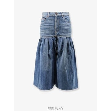 끌로에 라이트웨이트 코튼 데님 패브릭 SKIRTTROUSERS CH B0652308883