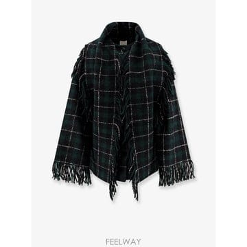 토템 울 프린지 스카프 자켓