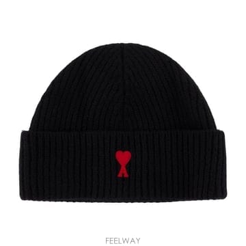 26 F/W 아미 QUOTA 아미 드 꾀흐 비니 아미 파리 울 블랙  B0732289522