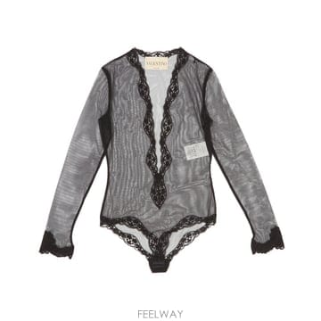 26 F/W 발렌티노 저지 바디 레이스 튈 9B0MR03BAKB/0N B0742287932