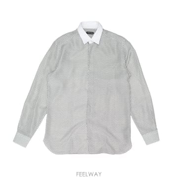 26 F/W 톰포드 프린트 스몰 오발 콘트라스트 클래식 핏 셔츠 HR B0742296390