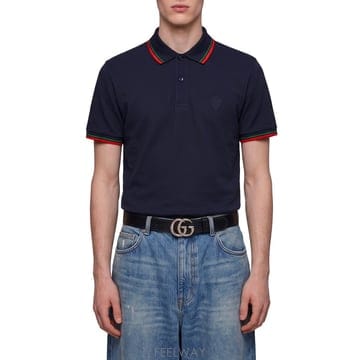 26 F/W 구찌 엠브로이드 코튼 피케 폴로 셔츠 872471XJHX B0022294850