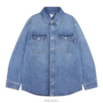보테가베네타 813505 V42W0 4715 엑스트라 블리치 데님 셔츠