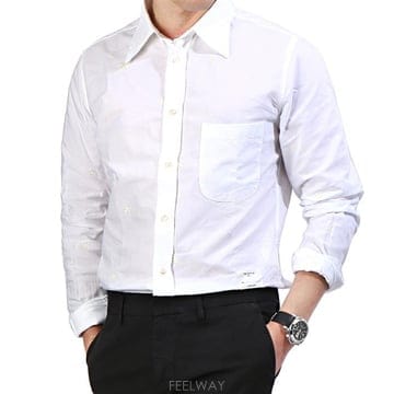 에디터 스타 자수장식 클래식 셔츠