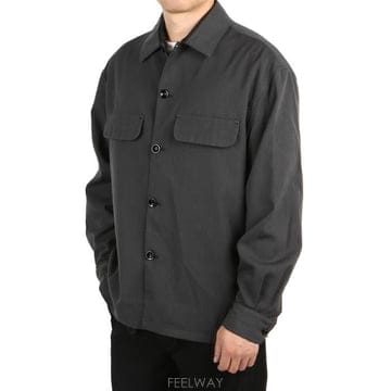 르메르 M213 OW180 LF625 684 폴리 울 개버딘 포켓 셔츠