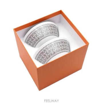 에르메스 P035084P Mosaique au 24 platinum 라이스볼 그릇 2P 세트aa67657