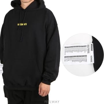 베트멍 오버사이즈 로고라벨 후드티
