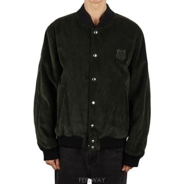 메종키츠네 폭스헤드 코듀로이 테디자켓 그린