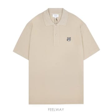 메종키츠네 PM00210KP0001 0450 폭스 헤드 컴포트핏 폴로 티셔츠