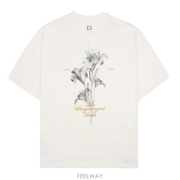 우영미 W261TS04 702I 플라워 백로고 티셔츠