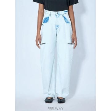 26 FW 메종마르지엘라 여성 컷아웃 데님 바지 S51LA0185 M30045 961 TP877324353