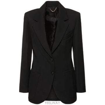 빅토리아 베컴 숏 재킷 중앙 버튼장식