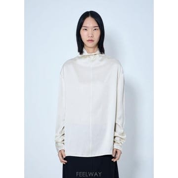 26 FW 토템 여성 드레이프 네크 블라우스 tot0265031cre