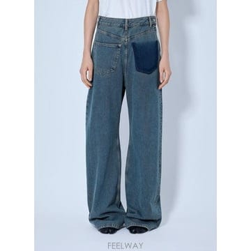 Maison Margiela 26 FW �������������� ���� Patch Pocket Wide Leg Jeans mmm0265010gry26 FW �������������� ���� Patch Pocket Wide Leg Jeans 