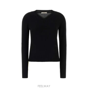 [X45]펜디 FZXF65B1IB F0QA1 여성 스웨터 니트 가디건 Black cashmere sweate