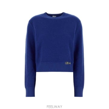 [X45]로에베 S359Y14KJ6 INDIGOBLUE 여성 스웨터 니트 가디건 Blue wool sweat