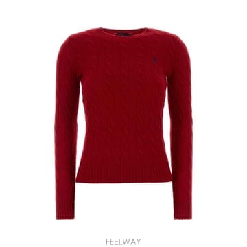 [X45]폴로  211971865 505 여성 스웨터 니트 가디건 Tiziano red wool blend 