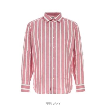 [X45]준야 와타나베 WQB014051 WHTNVYRED 남성 셔츠 남방 긴팔 반팔 Embroidered 