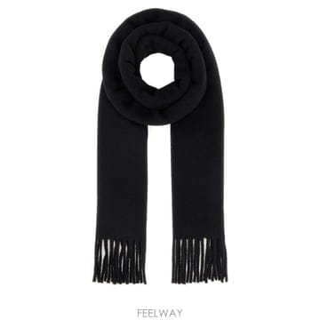 [X45]아미 USF698AW0059 001 남성 스카프 목도리 폴라드 머플러 Black wool scarf