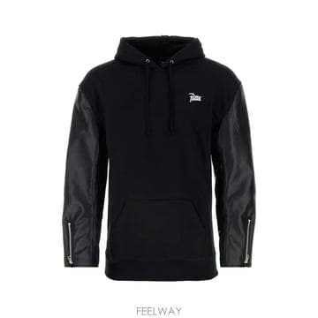 [X45]준야 와타나베 WMT904S24 BLKXBLK 남성 맨투맨 스웨트셔츠 후드 Black cotton 