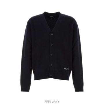 [X45]아페쎄 WOASWH22020 IAK 남성 스웨터 니트 가디건 Midnight blue wool Ke