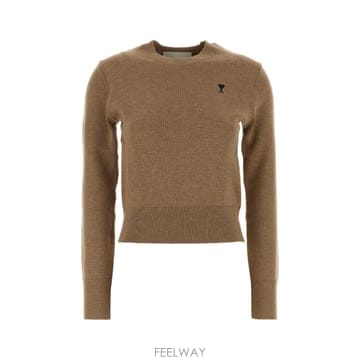 [X45]아미 FKS826001 A335 여성 스웨터 니트 가디건 Camel wool sweater