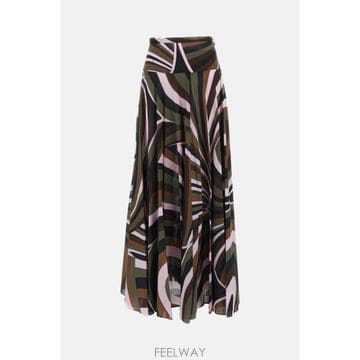 [G95]에밀리오푸치 6URW306U754012 여성 스커트 치마 COTTON MUSLIN MAXI SKIR