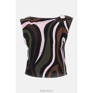 Emilio Pucci [G95]���и���Ǫġ 6URM856U761004 ���� ž �μҸ� ��ũž TOP SILK TWILL[G95]���и���Ǫġ 6URM856U761004 ���� ž �μҸ� ��ũž