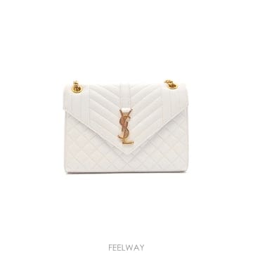 생로랑 엔벨로프 체인 숄더백 미듐 (600185) L263730