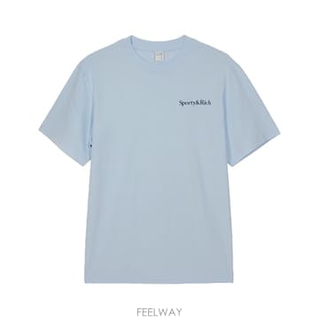 스포티앤리치 여성 플레이 테니스 티셔츠 TO11975300BL90 CIEL [SRC031]