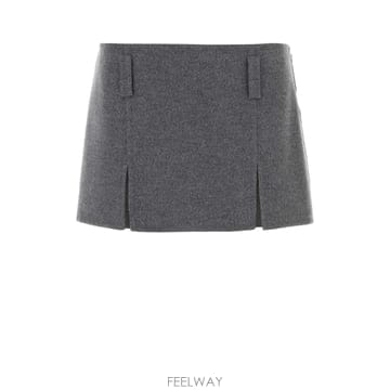Miu Miu [X45]�̿�̿� MG2750SOOO15Q8 F0031 ���� ��ĿƮ ġ�� �� �̵� �̴Ͻ�ĿƮ Grey woo[X45]�̿�̿� MG2750SOOO15Q8 F0031 ���� ��ĿƮ ġ�� ��