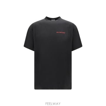 26FW 발렌시아가 반팔 티셔츠 850345TVVE6 1000 BLACK