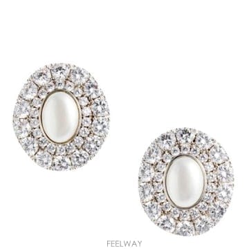 26FW 셀프 포트레이트 이어링 649E PEARL Silver