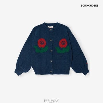 보보쇼즈 26FW made in Spain Stamp Bloom 바람막이 가디건 B226AC091