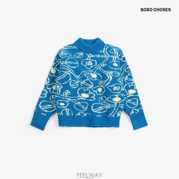 보보쇼즈 26FW made in Spain Sketchy Flowers 올오버 스웨터 B226AC090