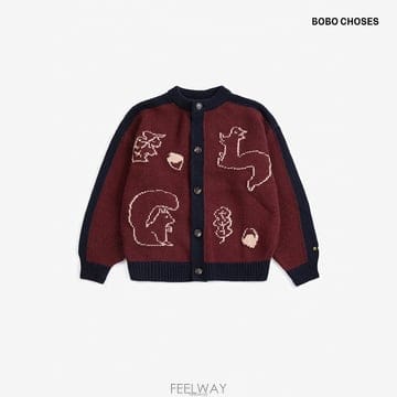 보보쇼즈 26FW made in Spain Forest Scene 가디건 자켓 B226AC134