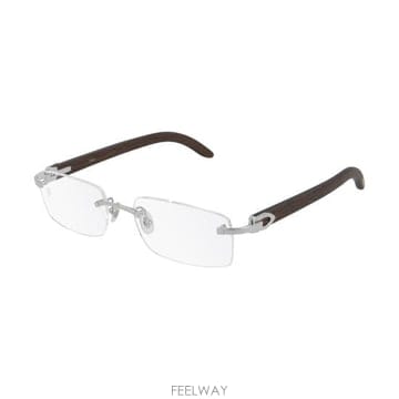 26FW 까르띠에 스퀘어 림리스 안경 CT0052O SILVER