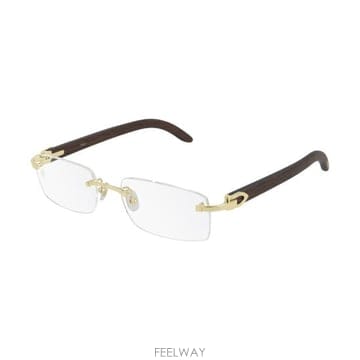 26FW 까르띠에 스퀘어 림리스 안경 CT0052O GOLD