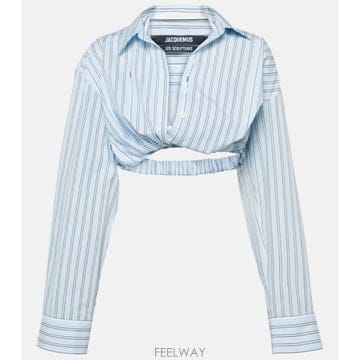 Jacquemus ������� ��ũ���� La Chemise Bahia Courte ��Ʈ������ ��ư ž������� ��ũ���� La Chemise Bahia Courte ��Ʈ������ 
