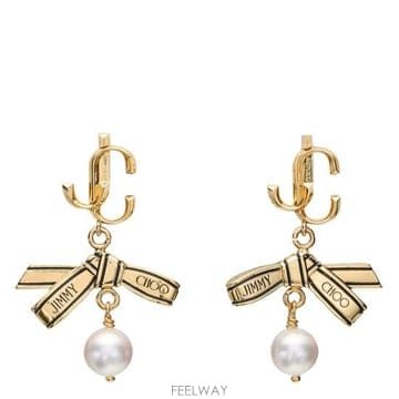 Jimmy Choo 26FW ������ �̾ RBN PEARL EARRING JKIGOLD BLACK WHITE26FW ������ �̾ RBN PEARL EARRING JKIGOLD BLACK WHI