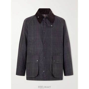 바버 체크 코듀로이 왁싱코튼 자켓 MWX2593 B0082311497