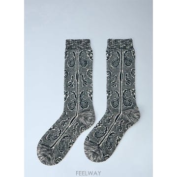 26 F/W 드리스 반 노튼 페이슬리 니트 양말 262-131901- B0112310635