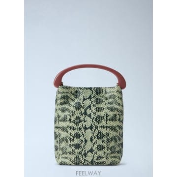 26 F/W 드리스 반 노튼 SNAKEEMBOSSED 레더 탑 핸들  B0112310642