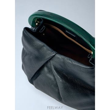 26 F/W 드리스 반 노튼 스트턱처 레더 핸드백 262-131508 B0112310644