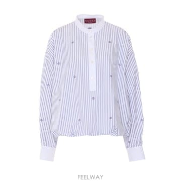 26 S/S 구찌 와이셔츠 RIMBORSATATOP 씬 PINSTR  B0742066832
