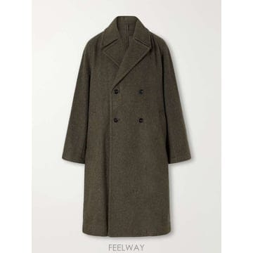 르메르 더블브레스티드 울 & 알파카 펠트 코트 CO1169 LF17 B0082296619