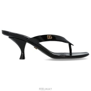 26 FW 돌체앤가바나 로고 힐 레더 샌들 80999 CR2044A1471