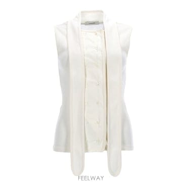 26 S/S 르메르 비대칭 리브드 탑 WITH 스카프 TS0004_L B0041964968